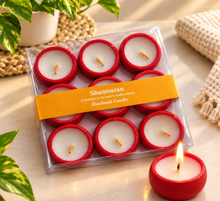 شمع وارمر سنگی ۹ عددی رنگی